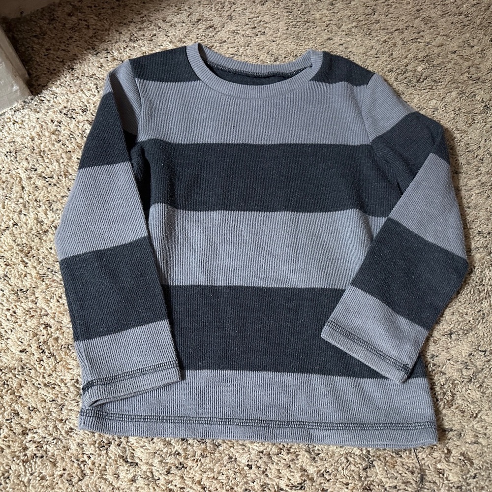 Jumping Beans Gray and Black Striped Sweater
